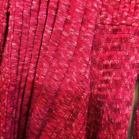 INC International Concepts large pink / Fuchsia sweater waterfall shawl collar - Picture 7 of 8